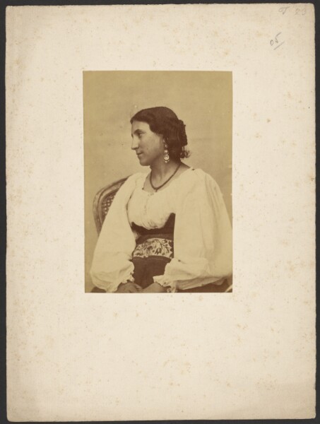 Unknown, [Portrait of woman in peasant dress]