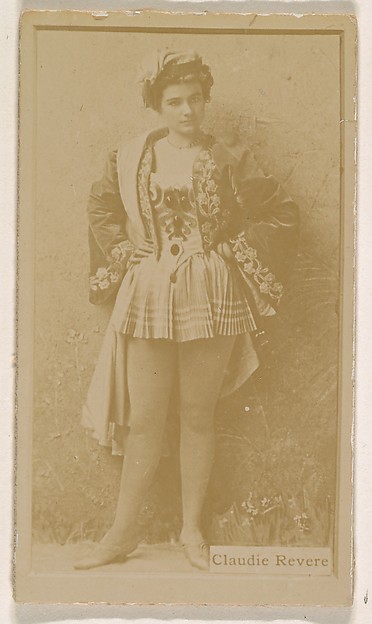 Kinney Brothers Tobacco Company, Claudie Revere, from the Actresses series (N245) issued by Kinney Brothers to promote Sweet Caporal Cigarettes