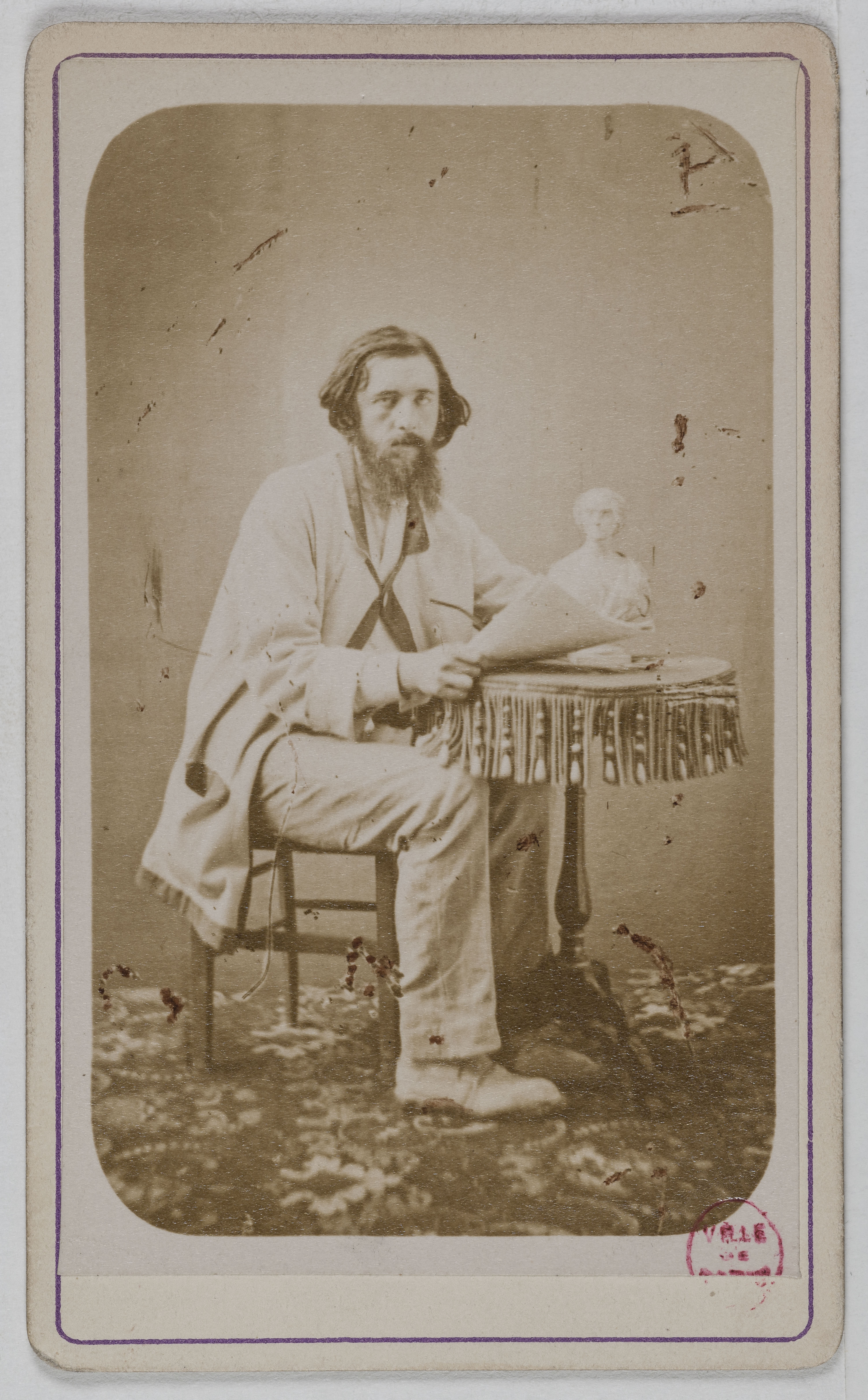 Anonyme, Portrait d'Albert Frigoult de Liesville, (1836-1885), (collectionneur, conservateur adjoint au musée Carnavalet)