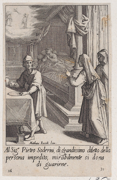 Jacques Callot, Pietro Soderini, from Scelta d'Alcuni Miracoli e Grazie della Santissima Nunziata di Firenze (Selection of Some Miracles and Graces that Occurred in the Church of the Annunziata in Florence)