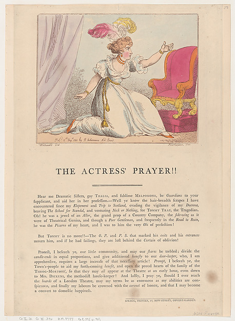 Thomas Rowlandson, The Actress' Prayer!!