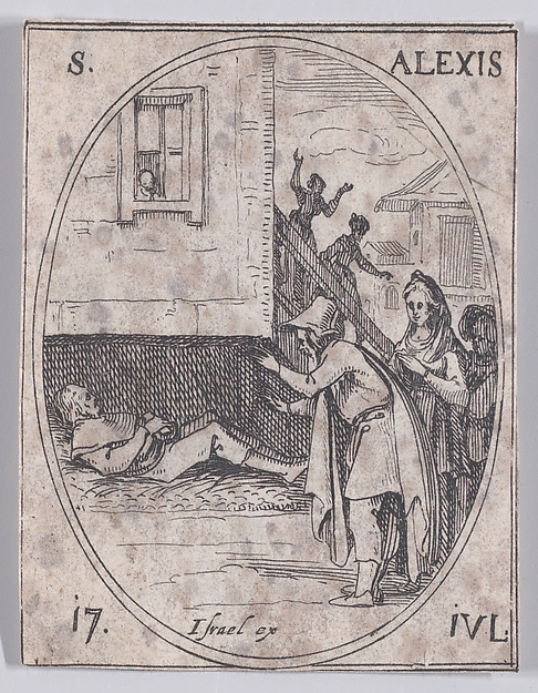 Jacques Callot, St. Alexis, July 17th, from "Les Images De Tous Les Saincts et Saintes de L'Année" (Images of All of the Saints and Religious Events of the Year)