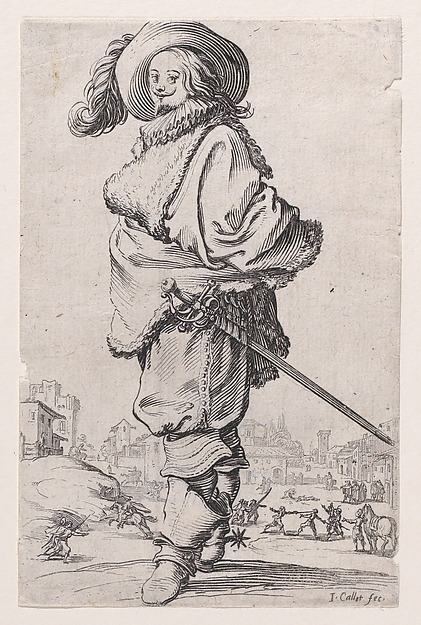 Jacques Callot, Le Gentilhomme au Plastron de Fourrure (The Gentleman with a Fur Shirt Front), from "La Noblesse" (The Nobility)