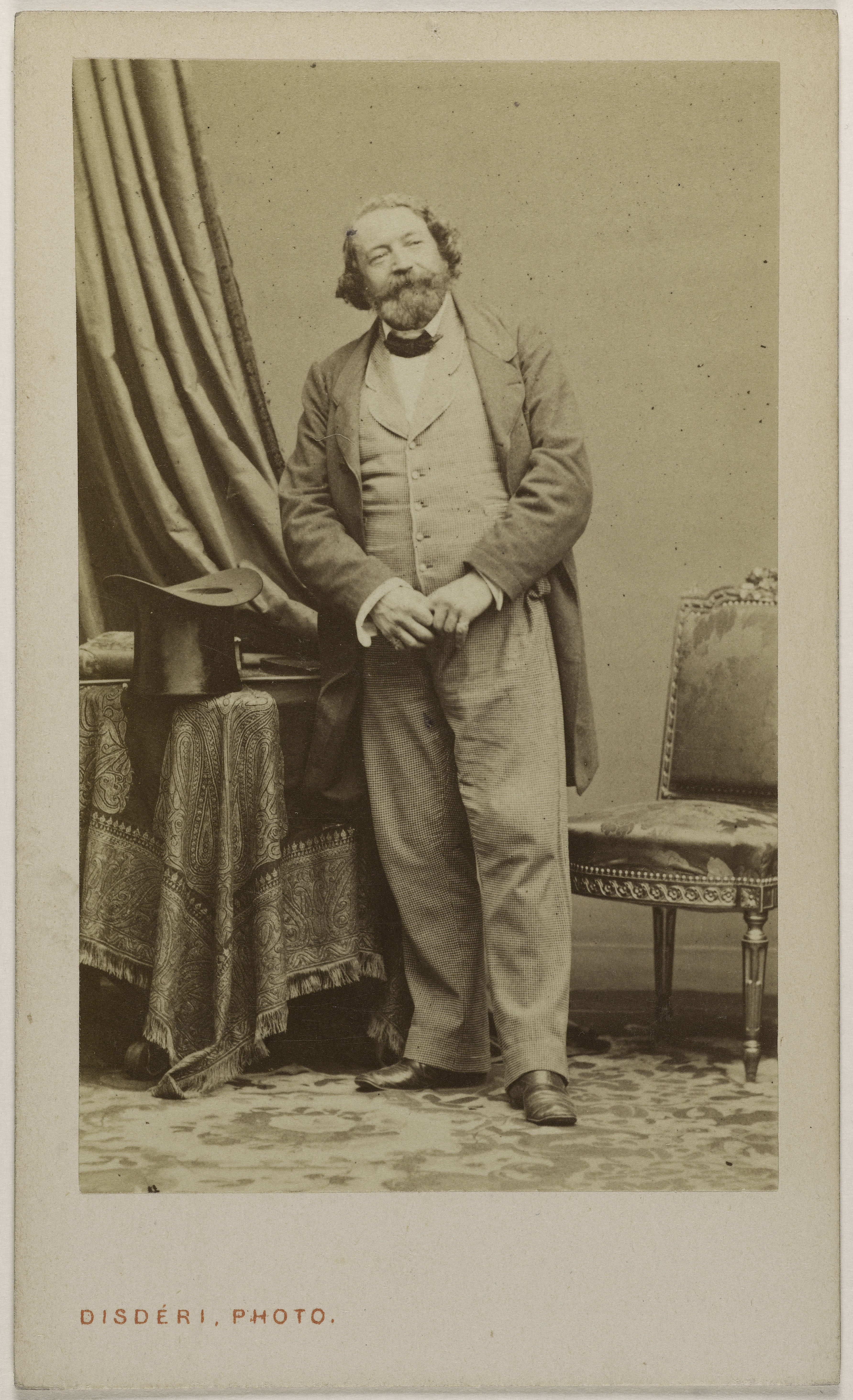 André-Adolphe-Eugène Disdéri, Portrait de Roger de Beauvoir (Édouard ou Edmond Roger de Bully, dit), (1809-1866), (auteur de romans gothiques, chroniqueur mondain)
