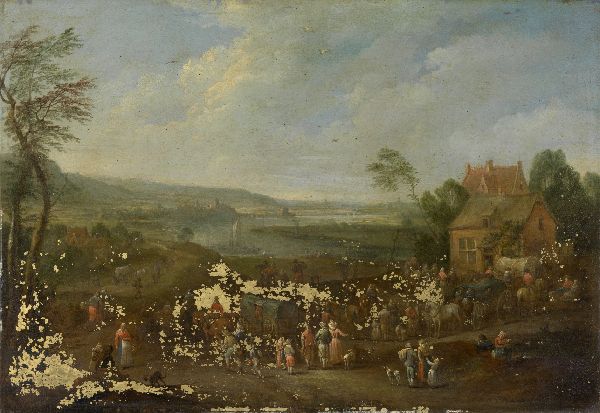 Karel Breydel, Landscape with Figures