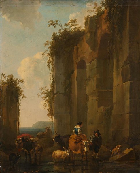 Nicolaes Pietersz Berchem, Ruins in Italy