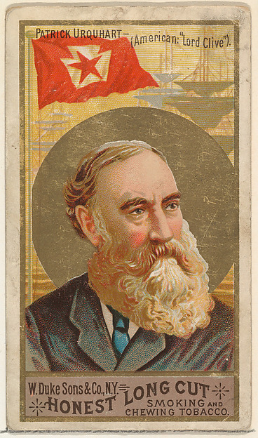 W. Duke, Sons & Co., Patrick Urquhart, from the Sea Captains series (N127) issued by Duke Sons & Co. to promote Honest Long Cut Tobacco