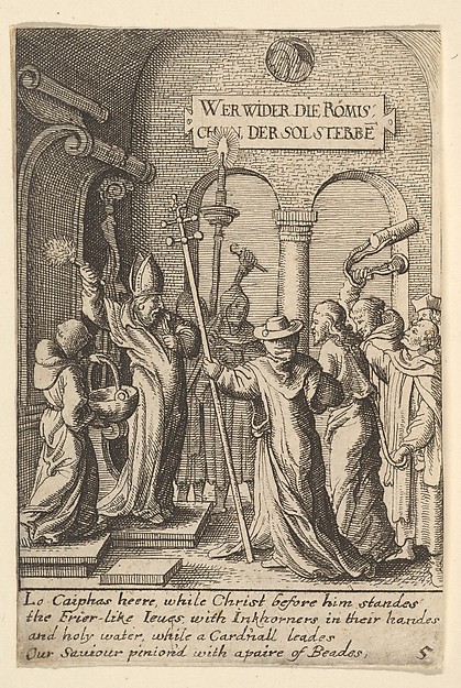 Wenceslaus Hollar, Jesus before Caiaphas