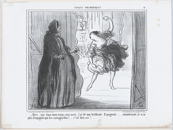 Honoré Daumier, Dire que dans mon temps, moi aussi..., from Croquis Dramatiques, published in Le Charivari, January 24, 1857