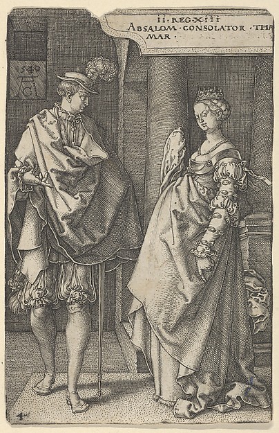 Heinrich Aldegrever, Absalom Comforting Tamar