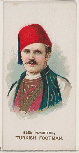 W. Duke, Sons & Co., Eben Plympton Dressed as Turkish Footman, from the set Actors and Actresses, Second Series (N71) for Duke brand cigarettes