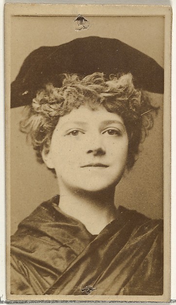 W. Duke, Sons & Co., [Actress wearing dark cloth cap], from the Actors and Actresses series (N145-8) issued by Duke Sons & Co. to promote Duke Cigarettes