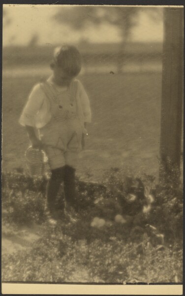 Louis Fleckenstein, [Child Gathering Eggs on Easter]