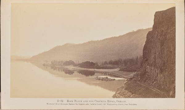 Carleton Watkins, Rock Bluff and The Columbia River, Oregon