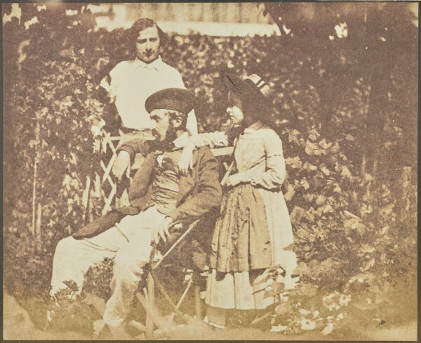 Hippolyte Bayard, [Group Portrait in the Garden]