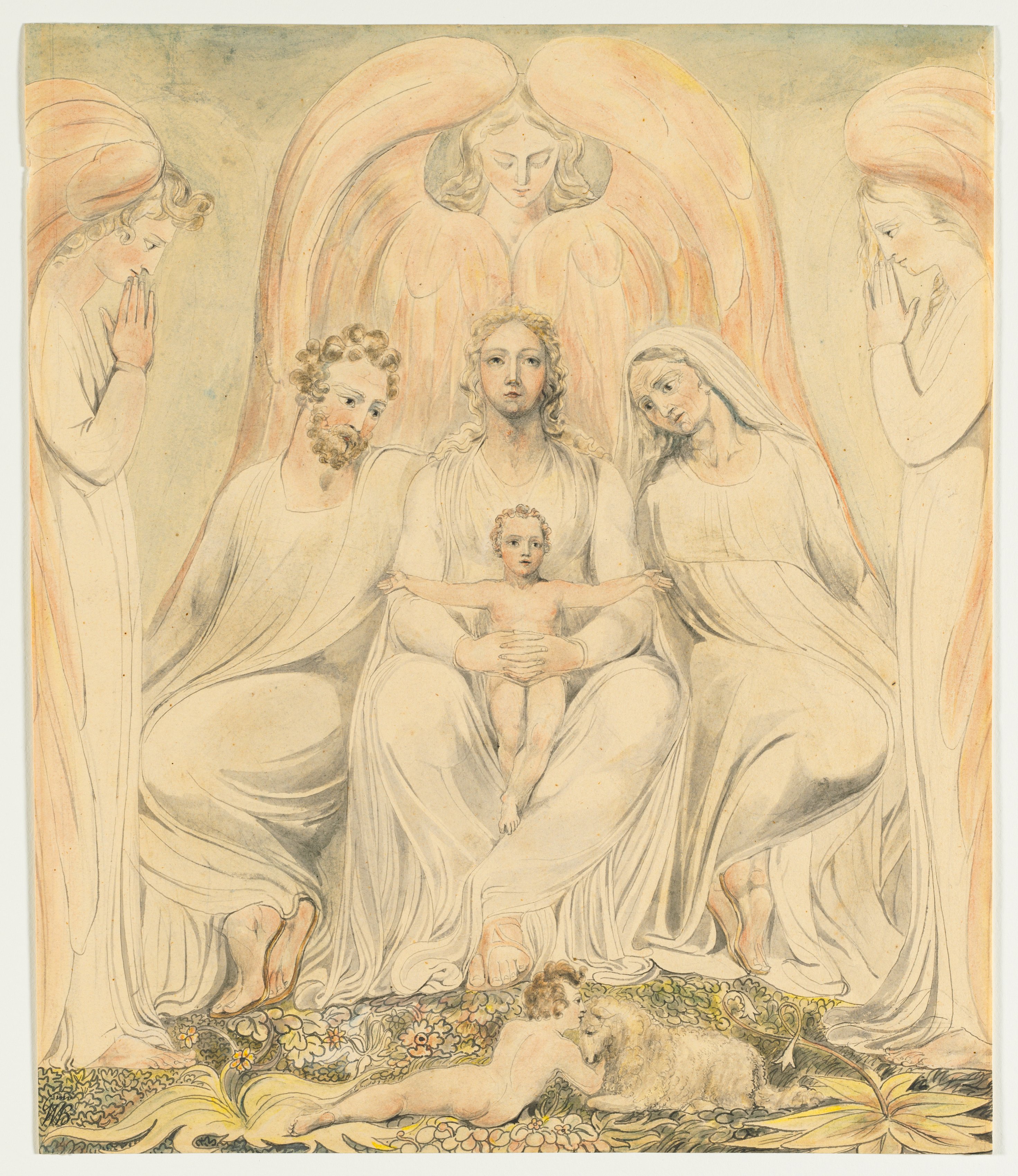 William Blake, The Holy Family (Christ in the Lap of Truth)