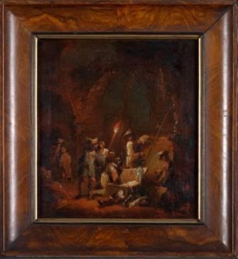 Johann Georg Trautmann, Räuber mit Beute in einer Ruine. Nachtstück