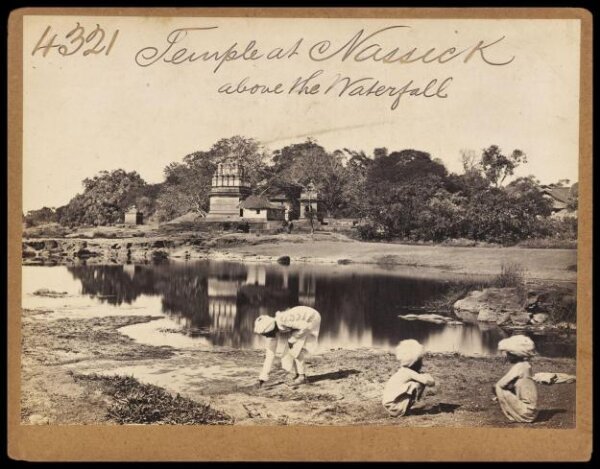 Francis Frith, Temple at Nassick above the Waterfall