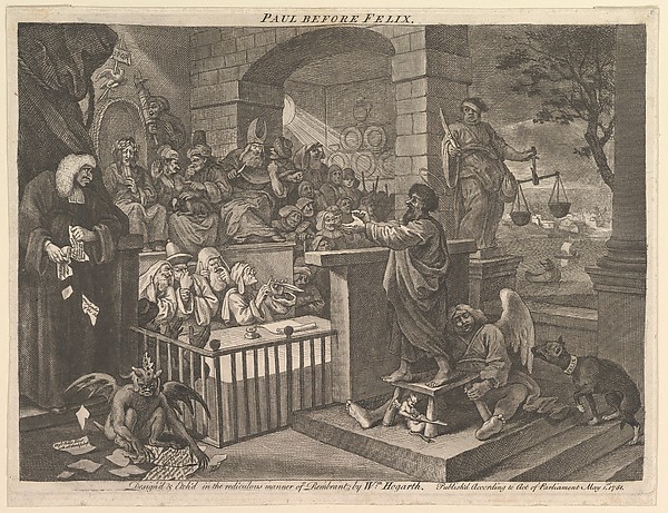 William Hogarth, Paul Before Felix Burlesqued