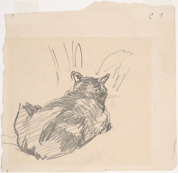 Edouard Manet, A Cat Resting on All Fours, Seen from Behind