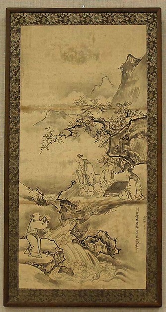 Kano Tan'yū, Sketch for a Painting of Scholars at the Game of Go