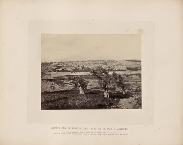 Francis Frith, Jerusalem, From the Mount of Olives, Looking Over the Valley of Jehoshaphat