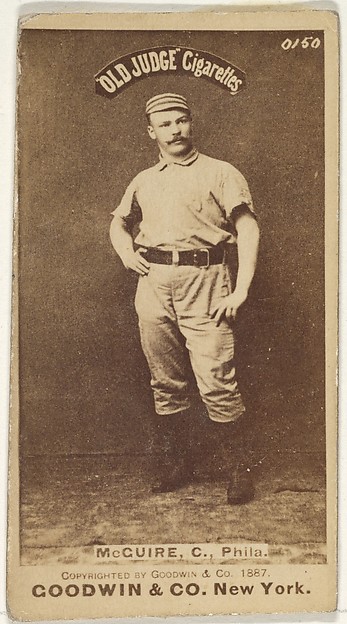 Goodwin & Company, James Thomas "Deacon" McGuire, Catcher, Philadelphia, from the Old Judge series (N172) for Old Judge Cigarettes