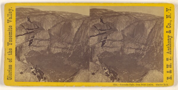 Edward and Henry T. Anthony & Co., Yosemite Falls, from Point Louisa. Glacier Rock.