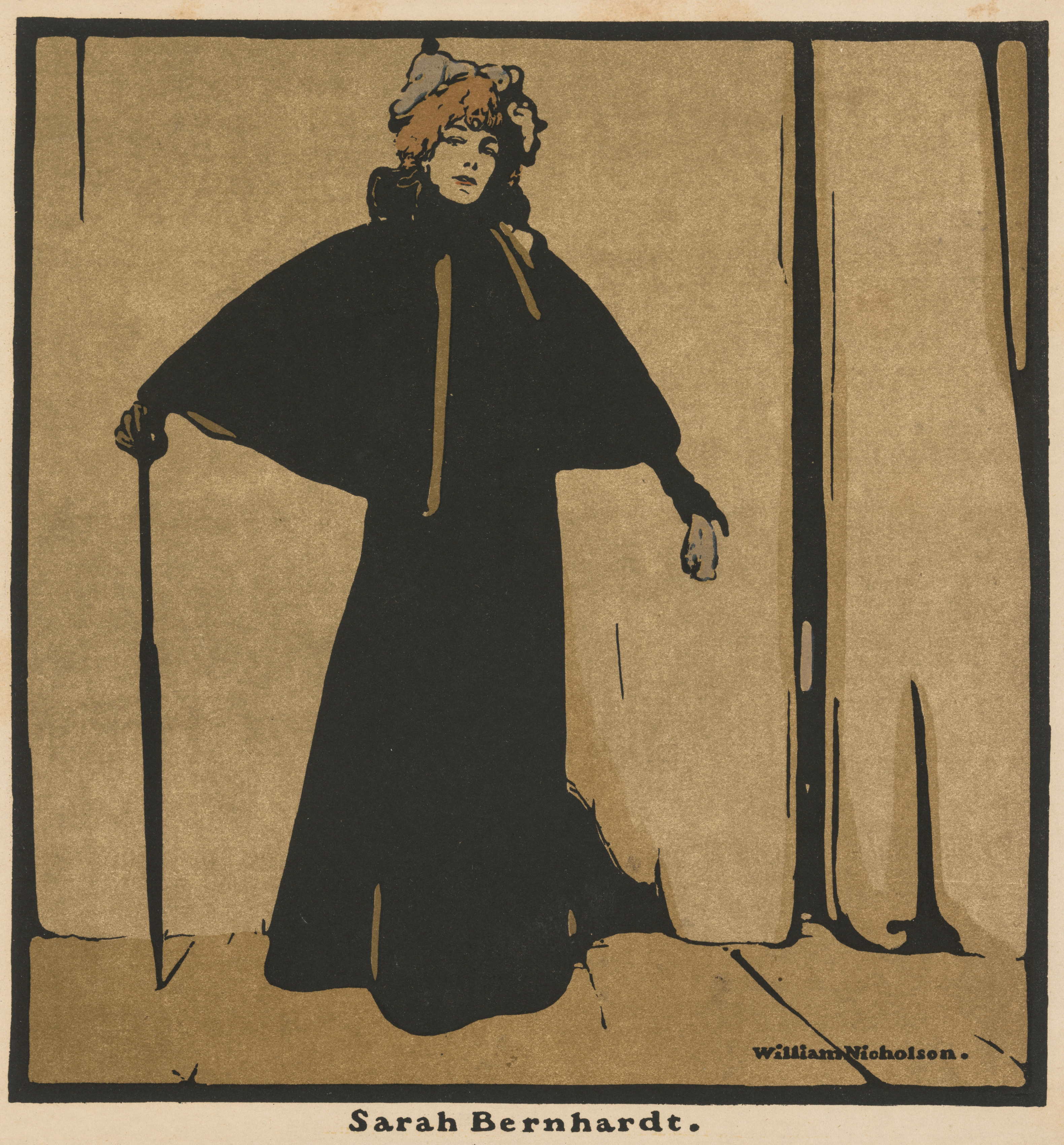 William Nicholson, Twelve Portraits: Sarah Bernhardt