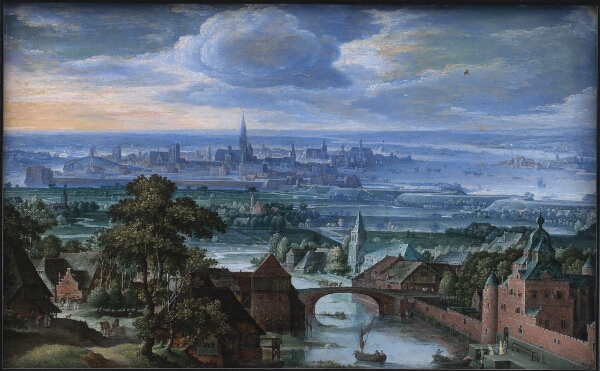 Hans Bol, Landskab med prospekt af Antwerpen