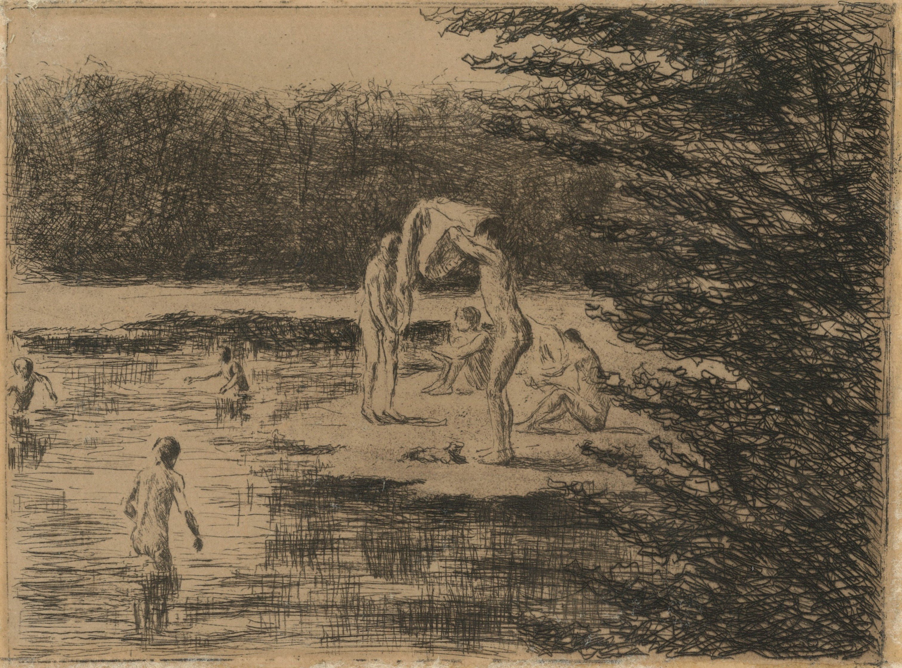 Max Liebermann, "Badende Jungen" (Max Liebermann)