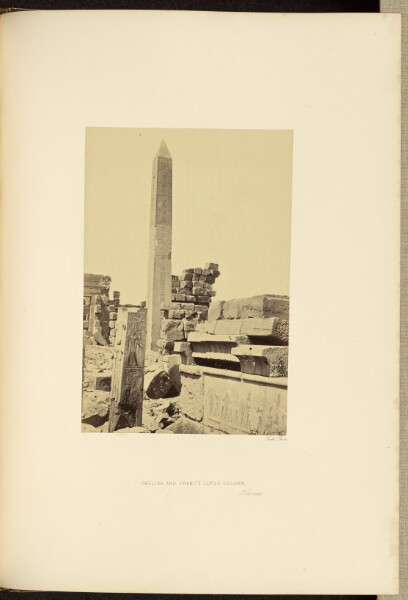 Francis Frith, Obelisk and Granite Lotus Column, Karnac