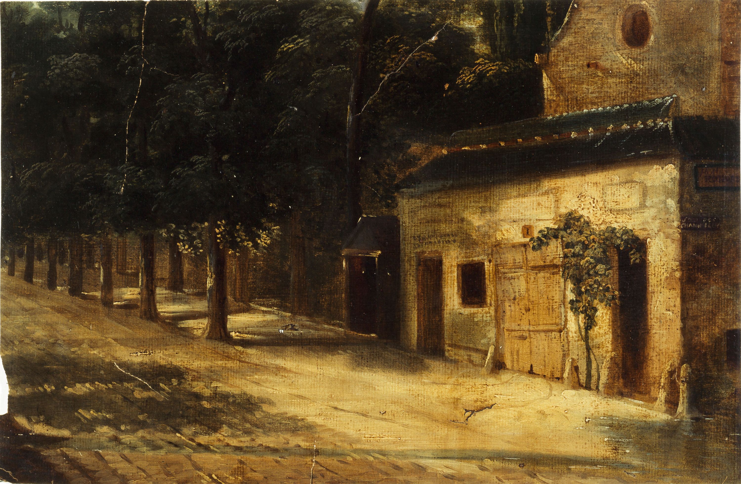Anonyme, Le coin de la rue du Faubourg-Saint-Honoré, actuel 8ème arrondissement.