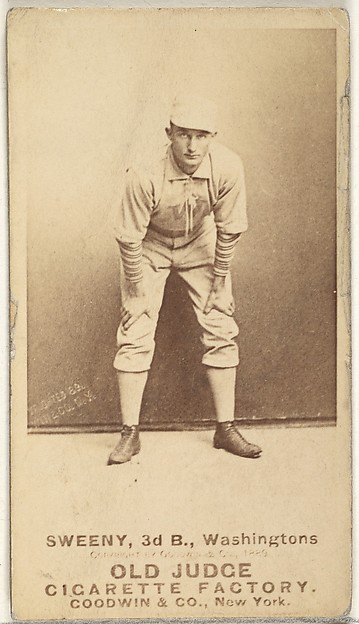 Goodwin & Company, Peter Jay "Pete" Sweeney, 3rd Base, Washington Nationals, from the Old Judge series (N172) for Old Judge Cigarettes