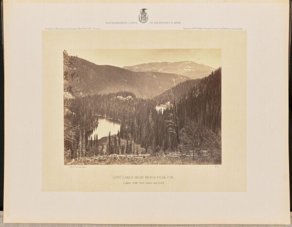 Timothy H. O'Sullivan, "Lost" Lakes, near Meigs Peak, Col. Lakes 9,500 Feet above Sea-level