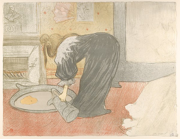 Henri de Toulouse-Lautrec, Filling a Tub, from "Elles"