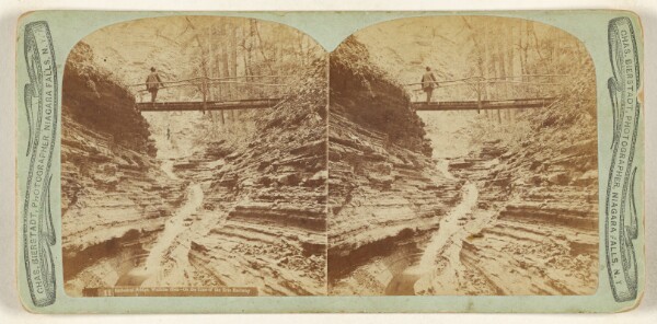 Charles Bierstadt, Cathedral Bridge, Watkins Glen - On the Line of the Erie Railway.