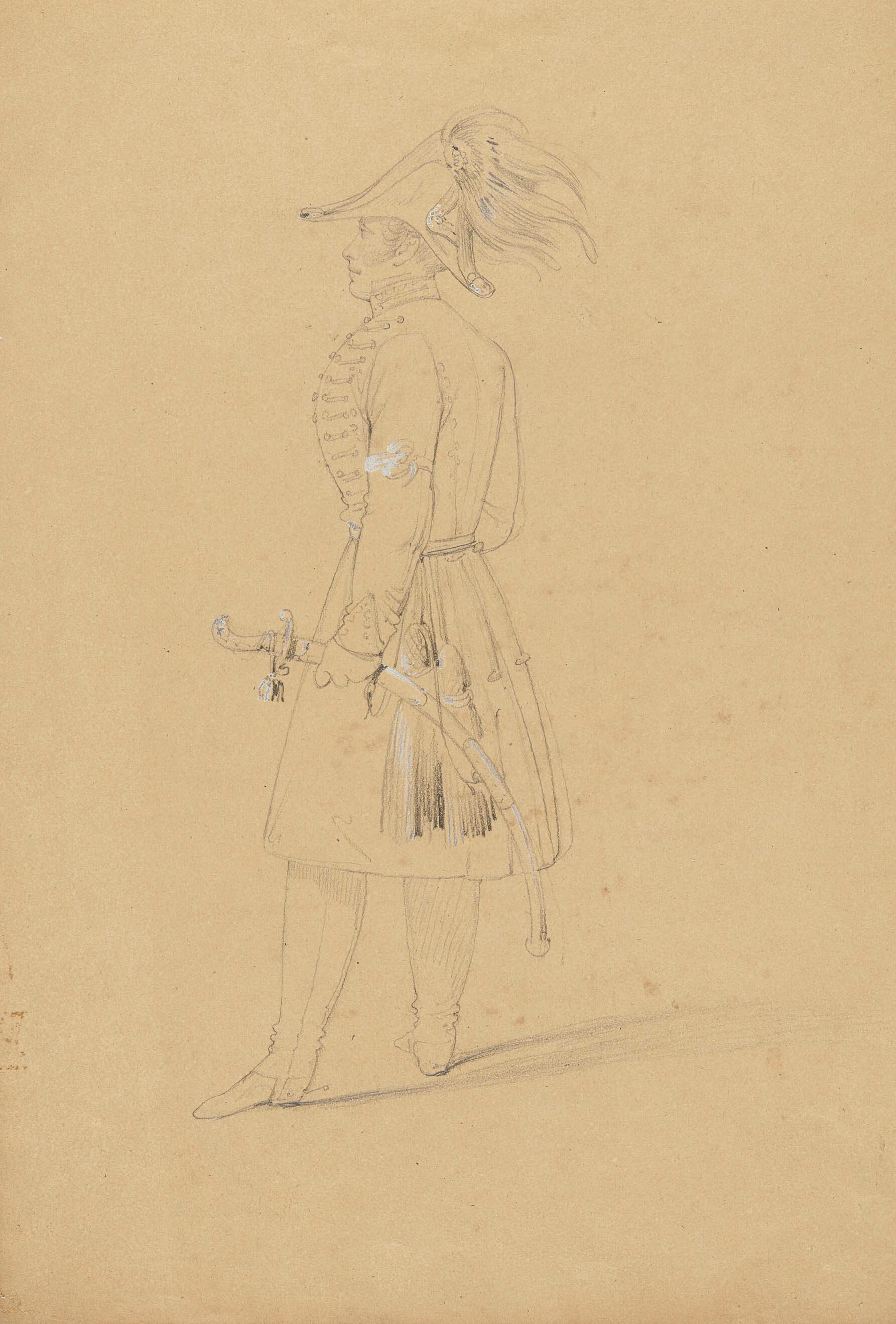 Joseph Joachim von Schnizer, Porträtskizze Kronprinz Friedrich Wilhelm von Württemberg