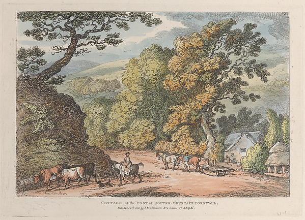 Thomas Rowlandson, Cottage at the Foot of Router Mountain Cornwall