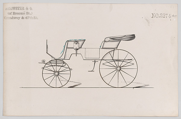 Brewster & Co., Design for 2 seat Phaeton, no. 3274a