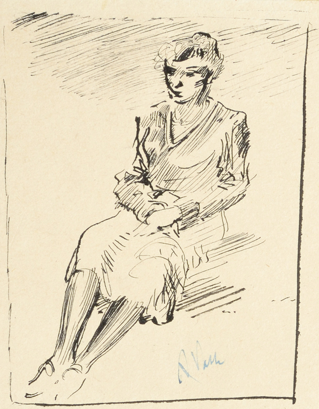 Ado (autor) Vabbe, seated woman