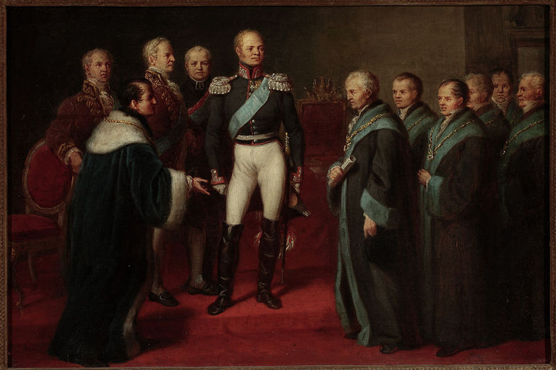 Unknown artist, The erection act of the University of Warsaw granted by Tsar Alexander I