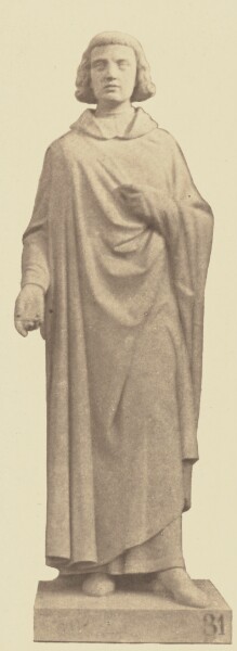 Édouard Baldus, ["Abélard", Statue by Jules Cavelier, Decoration of the Louvre, Paris]