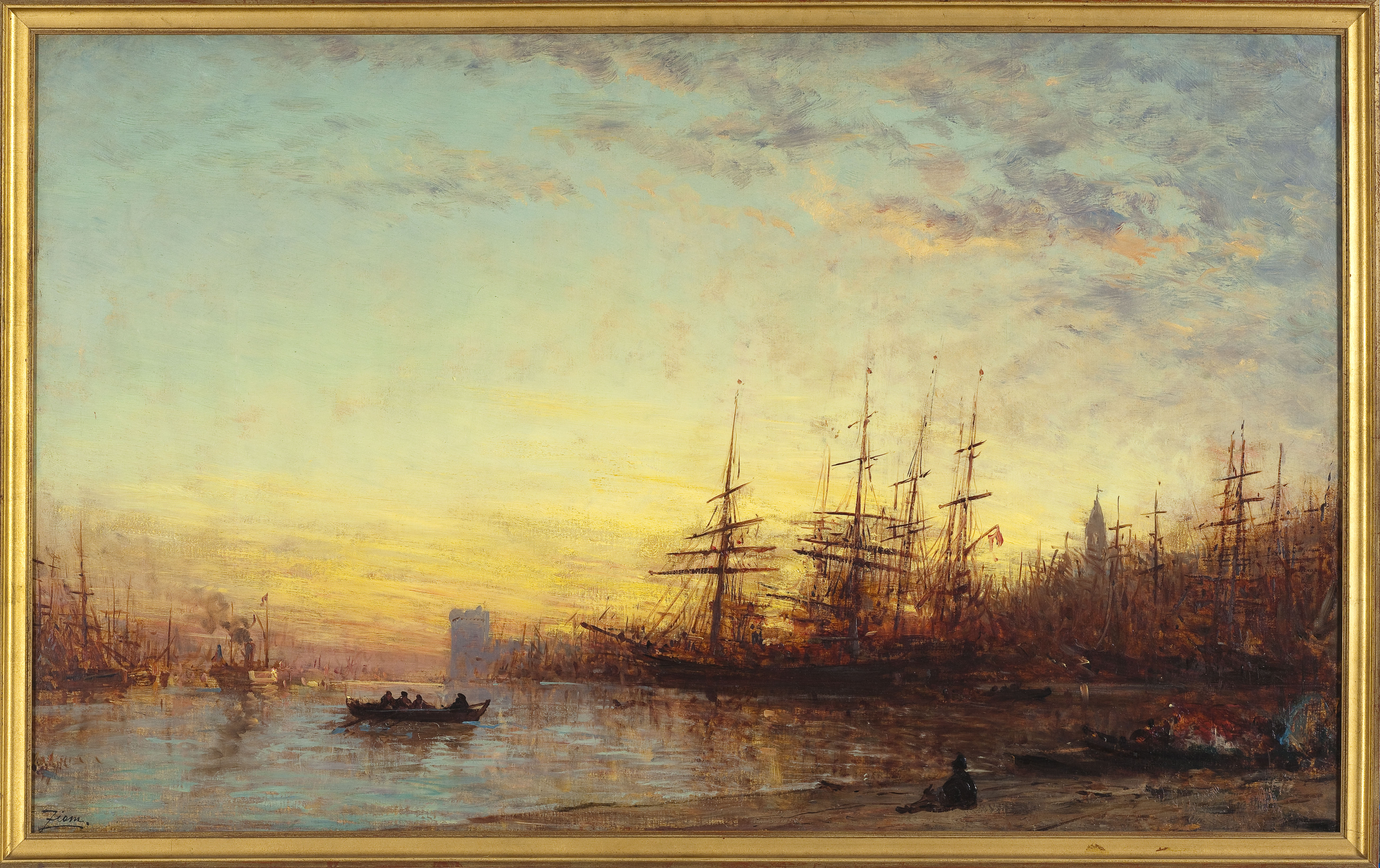 Félix Ziem, Le Port de Marseille au coucher du soleil