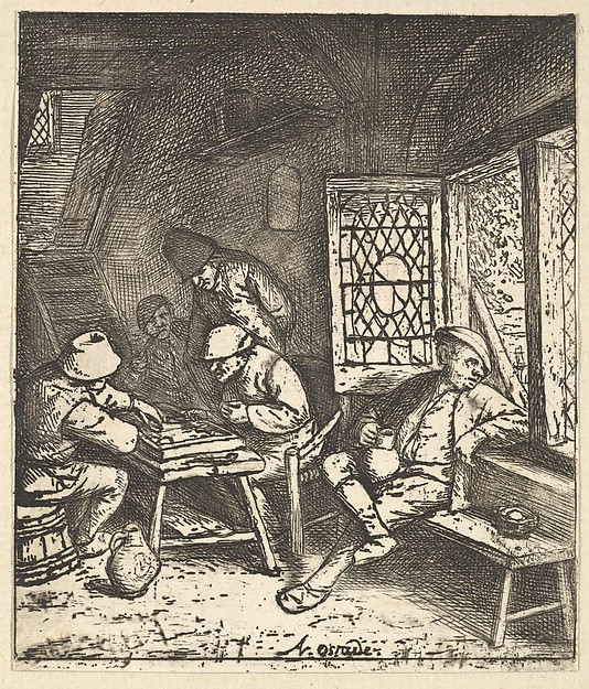 Adriaen van Ostade, Tric Trac Players
