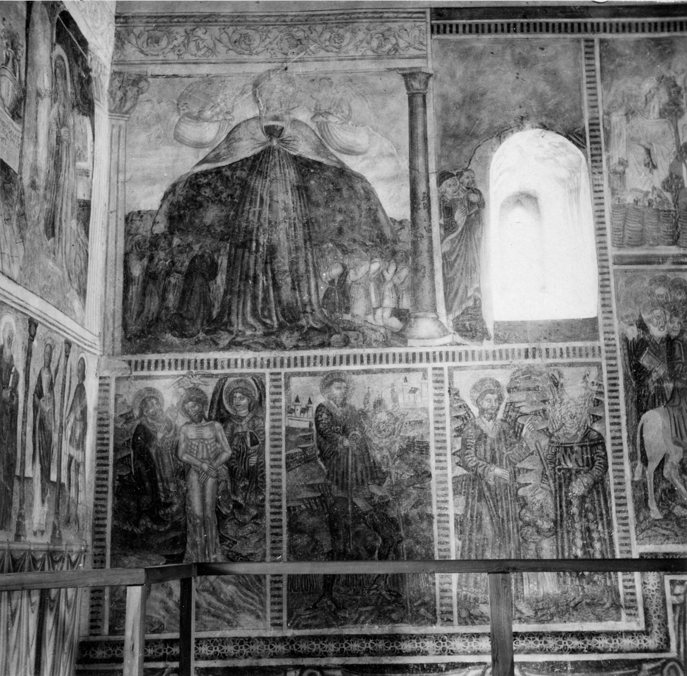 Branko Fučić, Oprtalj, crkva sv. Marije Nuove, detalj unutrašnjosti: dio fresko ciklusa Cleriginusa de Iustinopoli (Kopar) i učenika, na južnoj stijeni, iz 1471. godine