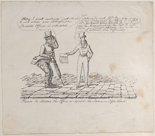 Anonymous, British, 19th century, Trade Card for Vowles Lithographic Printer's Office, Printer