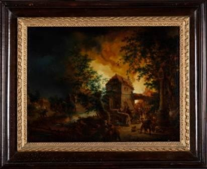 Johann Georg Trautmann, Nächtliche Feuersbrunst (Gegenstück zu HM_ 1981_ 0104)