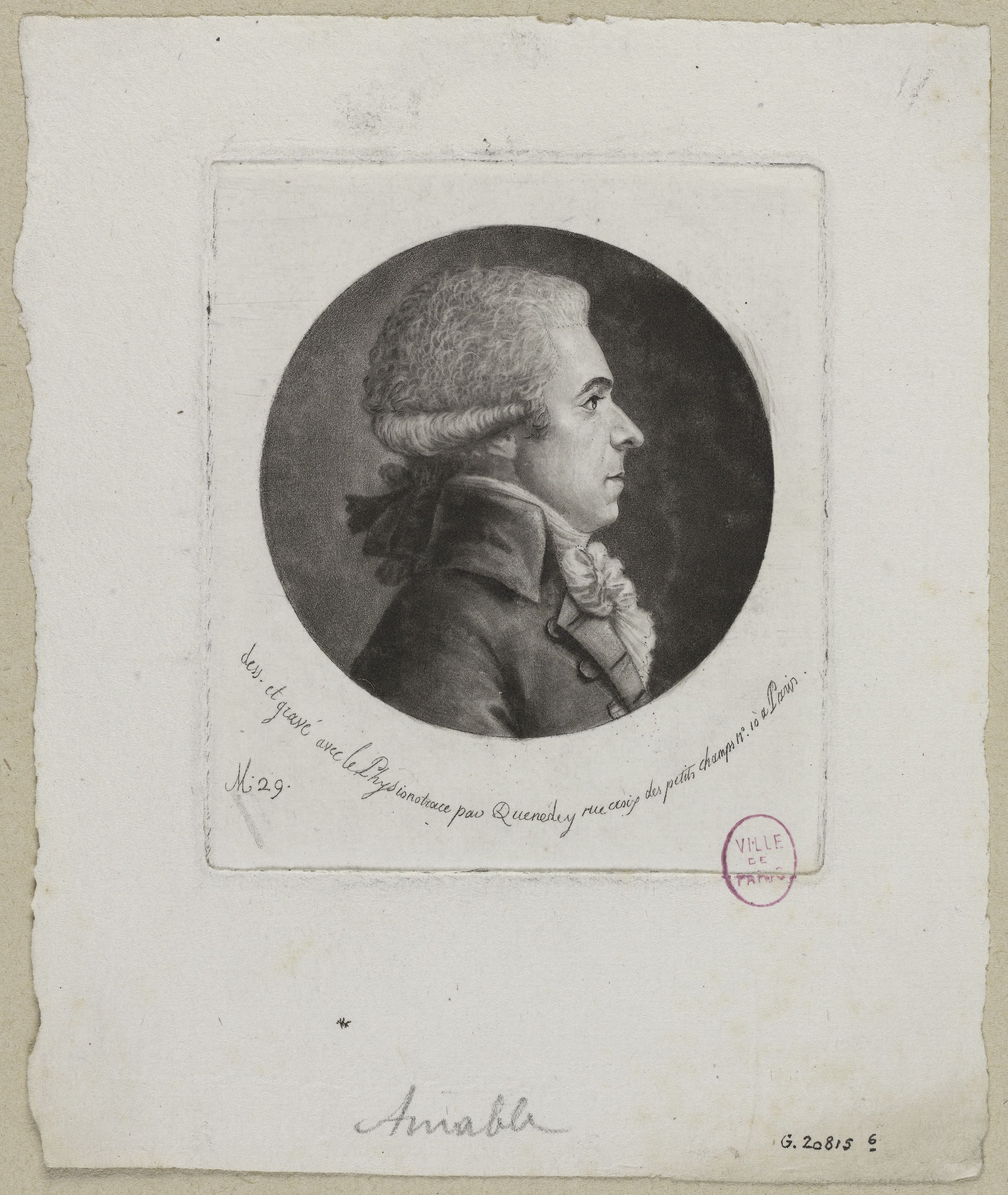 Edmé Quenedey, Portrait de Monsieur Amable