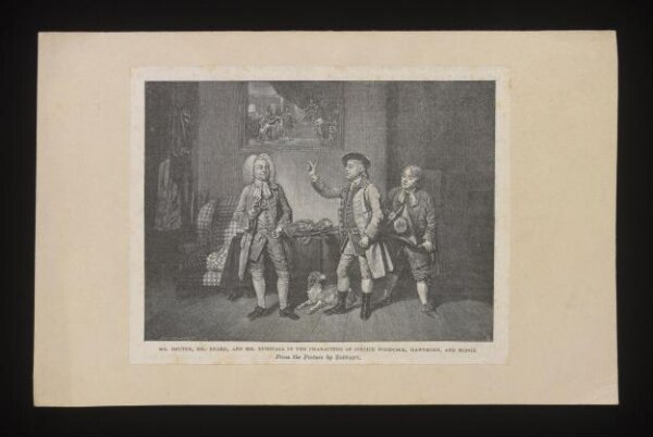 Unknown, Mr Shuter, Mr. Beard, and Mr. Dunstall in the charaters of Justice Woodcock, Hawthorn and Hodge